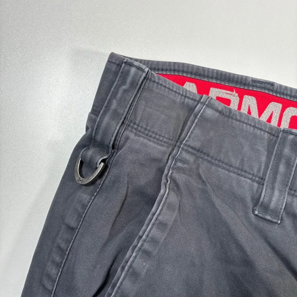 Under Armour Chino Pants 38x28 Gray Straight Stretch Metal Hook (Tag 40x30) - Picture 4 of 11